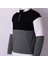 Yarım Fermuarlı Parçalı 3 Iplik Şardonlu Açık Haki Erkek Sweatshirt 5719 2