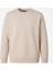 O Yaka 3 Iplik Şardonlu Krem Erkek Sweatshirt 5012 1