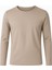 Ribana Sıfır Yaka Bej Erkek Sweatshirt 5074-1 1
