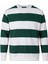 Üç Iplik Baskılı Şardonsuz Sıfır Yaka Yeşil Erkek Sweatshirt 5790-1 1