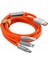 Msa-Shop 120W Silikon Metal Uçlu LED Işıklı 3 In1 Şarj Kablosu 1.2m 4