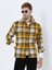 Sarı Kareli Regular Fit Dokuma Pamuk Karışımlı Overshırt 6