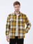 Sarı Kareli Regular Fit Dokuma Pamuk Karışımlı Overshırt 8