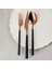 Vogue Bronz Siyah 24 Parça 6 Kişilik Çatal Kaşık Bıçak Takımı 2