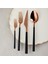 Vogue Bronz Siyah 24 Parça 6 Kişilik Çatal Kaşık Bıçak Takımı 3