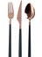 Vogue Bronz Siyah 24 Parça 6 Kişilik Çatal Kaşık Bıçak Takımı 5
