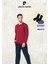 Erkek Giyim Penye %100 Pamuk Uzun Kollu Bordo Pijama Takımı (2 Adet Hediye Çorap) OL.PC.5454.001 1