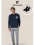 Erkek %100 Pamuk Ekose Detaylı Uzun Kol Pijama Takımı OL.PC.6107.001 1