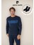Erkek %100 Pamuk Desen & Yazı Detaylı Uzun Kol Pijama Takımı OL.PC.6102.001 1