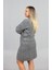 Sofistike Koyu Gri Triko Takım | 46 Bedene Kadar Asil Etek Kazak Kombini 3