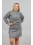 Sofistike Koyu Gri Triko Takım | 46 Bedene Kadar Asil Etek Kazak Kombini 5