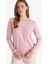 Pijama Takımı Regular Fit Uzun Kollu Üst Desenli Uzun Alt-Fall in Love G0229AX25AU 5