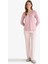 Pijama Takımı Regular Fit Uzun Kollu Üst Desenli Uzun Alt-Fall in Love G0229AX25AU 1