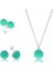 925 Ayar Gümüş Yeşil Kristal Taşlı Set ST1650001 (599599) 1