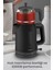 2200W Cam Demlikli Bpa'sız Çay ve Su Isıtıcı, Siyah Renk 4