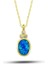 925 Ayar Gümüş Gold Mavi Opal Taşlı Ananas Kadın Kolye T7731 (599599) 1