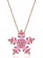 925 Ayar Gümüş Rose Pembe Kamelya Çiçeği Kolye T5180 (599599) 1