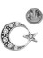 925 Ayar Gümüş Ay Yıldız Rozet T8668 (599599) 1