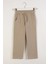 Keten Geniş Paça Erkek Pantolon - Bej 1