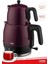 Mor Geniş Kapasiteli 2200W Paslanmaz Çay ve Su Isıtıcısı 1