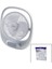 USB 7 Inç- 20CM Masa Üstü Fan Vantilatör Işıklı 5W 180 Derece 3 Kademe Hız - 3 Pervane STAND=24.8X30.5X8CM Aufn-01 (4989) 1