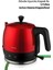 Kırmızı 30 Bardak Geniş Kapasiteli 2200W Paslanmaz Çay ve Su Isıtıcı 4