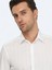 Beyaz Slim Fit Dokuma Klasik %100 Pamuk Gömlek 7