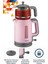 Pembe 2200W Cam Demlikli Çay ve Su Isıtıcı, Pratik ve Şık Tasarım 4