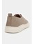 Space Koyu Bej Hakiki Süet Bağcıklı Casual Sneaker Kadın Ayakkabı 5