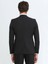 Siyah Düz Slim Fit Yün Karışımlı Takım Elbise 10