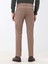 Açık Kahve Düz Dokuma Regular Fit Casual Pamuk Karışımlı Pantolon 10