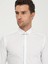 Beyaz Düz Slim Fit Düz Manşet Klasik Yaka Smokin Gömlek 8