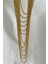 Altın Rengi Çok Katlı Gösterişli Örgü Zincir Kolye (40CM-95CM) 4