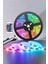Yeni Nesil Rgb Işıklı 10METRE Şerit LED Kumandalı Şarj Edilebilir 5