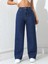 Kadın Baggy Fit Yüksek Bel Denim Jean Yıkamalı Pantolon 1
