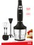 Güçlü 1500W Sessiz 3'ü Birlikte Doğrayıcı ve Karıştırıcı Blender Seti Siyah 1