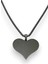 Gümüş Renk Kalp Model Unisex Arnavut Zincir Çelik Kolye - 3316 3