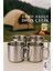 Bx Inox Çelik Kamp Kupası - Kamp Bardağı 550 ml 4 Lü Set 1