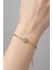 Altın Renk Tombul Yuvarlak Beyaz Model Ataç Zincir Çelik Bileklik - 3674 1