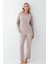 Kadın Giyim Modal & Pamuk Düğme Detaylı Uzun Kol 2'li Pijama Takımı OL.PC.9086.001 4