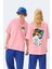 Çiçek Paradise Baskılı Unisex Bisiklet Yaka Pamuk Oversize Boyfriend T-Shirt 1