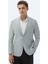 Açık Gri Düz Modern Fit Ceket 7