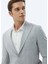 Açık Gri Düz Modern Fit Ceket 8