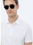 Beyaz Polo Yaka %100 Pamuk T-Shirt 9