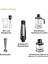 Güçlü 1000W El Blender Seti, Siyah, Çok Fonksiyonlu, Dayanıklı ve Pratik Kullanım 2
