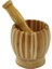 Ahşap Bambu - Çizgili Havan Sarımsak Dövecek Ç: 8.5--D: 6.8 --Y: 10CM Fileli Ambalaj (5313) 1