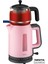 Papatya Pembe 2200W Cam Demlikli Çay ve Su Isıtıcı, Şık ve Kullanışlı Ev Aleti 1