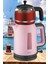 Papatya Pembe 2200W Cam Demlikli Çay ve Su Isıtıcı, Şık ve Kullanışlı Ev Aleti 7