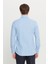 Pamuklu Oxford Tailored Slim Fit Dar Kesim Küçük Italyan Yaka Armürlü Gömlek 5