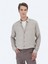 Bej Baskılı Regular Fit Dokuma Casual Gömlek 6